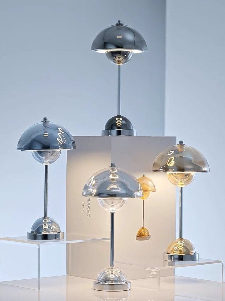 Chrome Dimmable Portable Table Lamp – Nordic Design