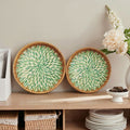 Rattan Trays • Mother of Pearl • Everglade (Multiple Sizes)