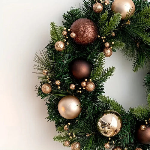 Christmas Ball Flower Wreath Door Hanging Decoration