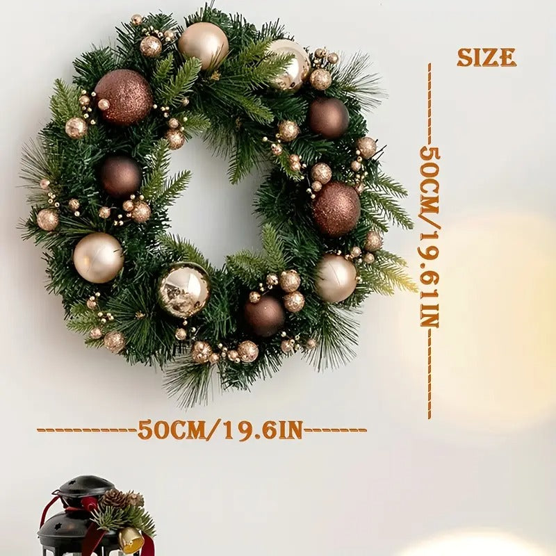 Christmas Ball Flower Wreath Door Hanging Decoration