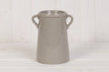 Grey Ceramic Vase with Handles – 14cm