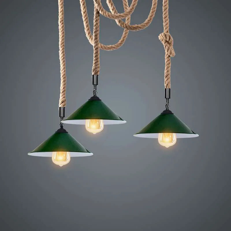 Hemp Rope Pendant Lights for Kitchen Island