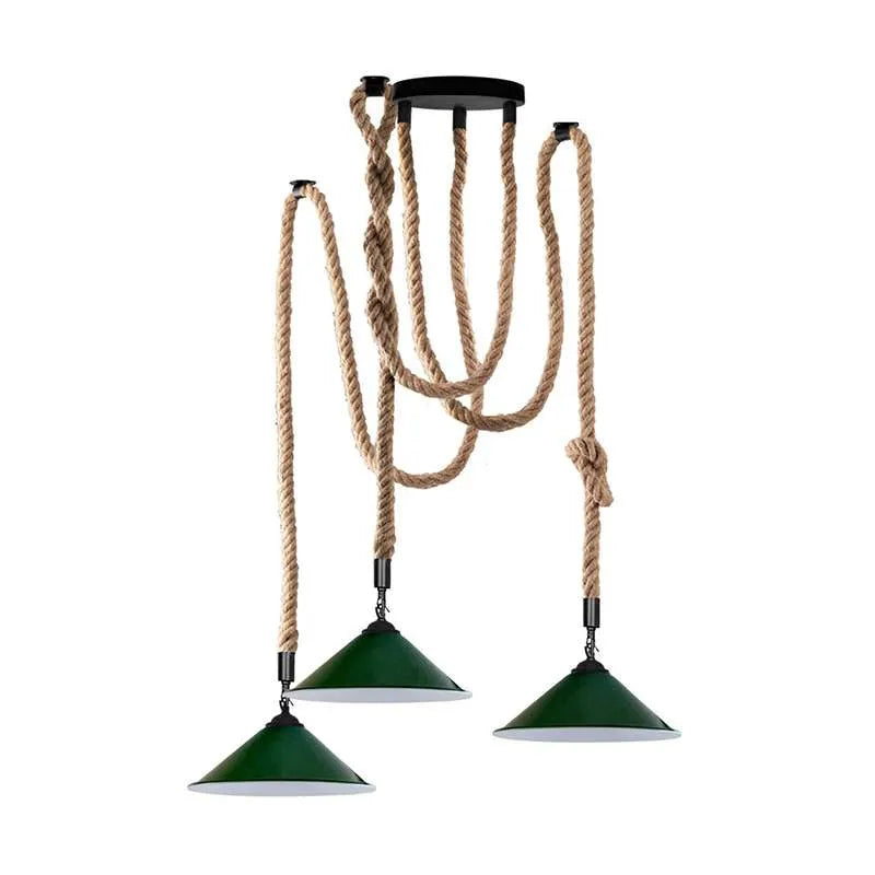 Hemp Rope Pendant Lights for Kitchen Island