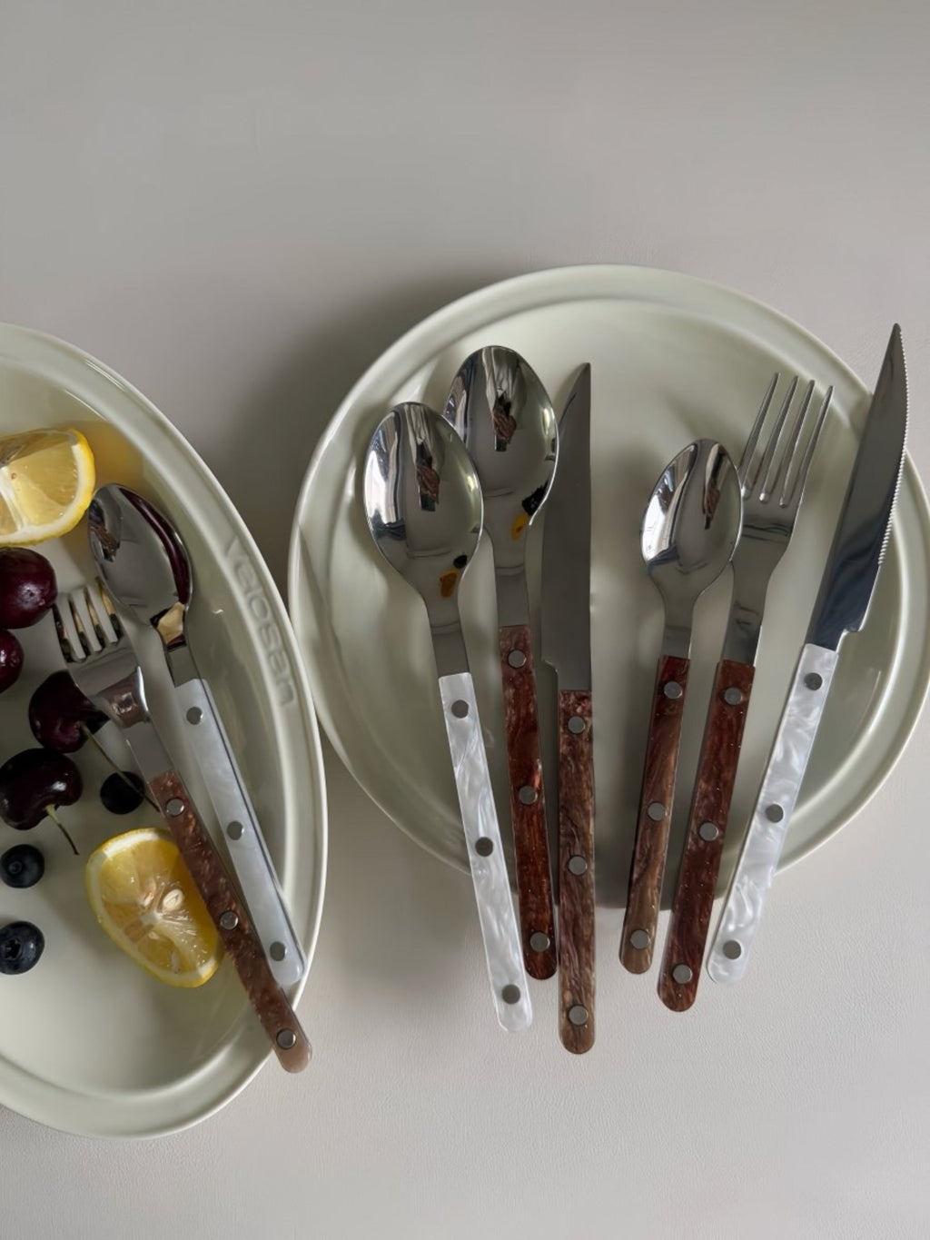 Modern Nebula Cutlery, Bistrot Style Rivet Flatware Set