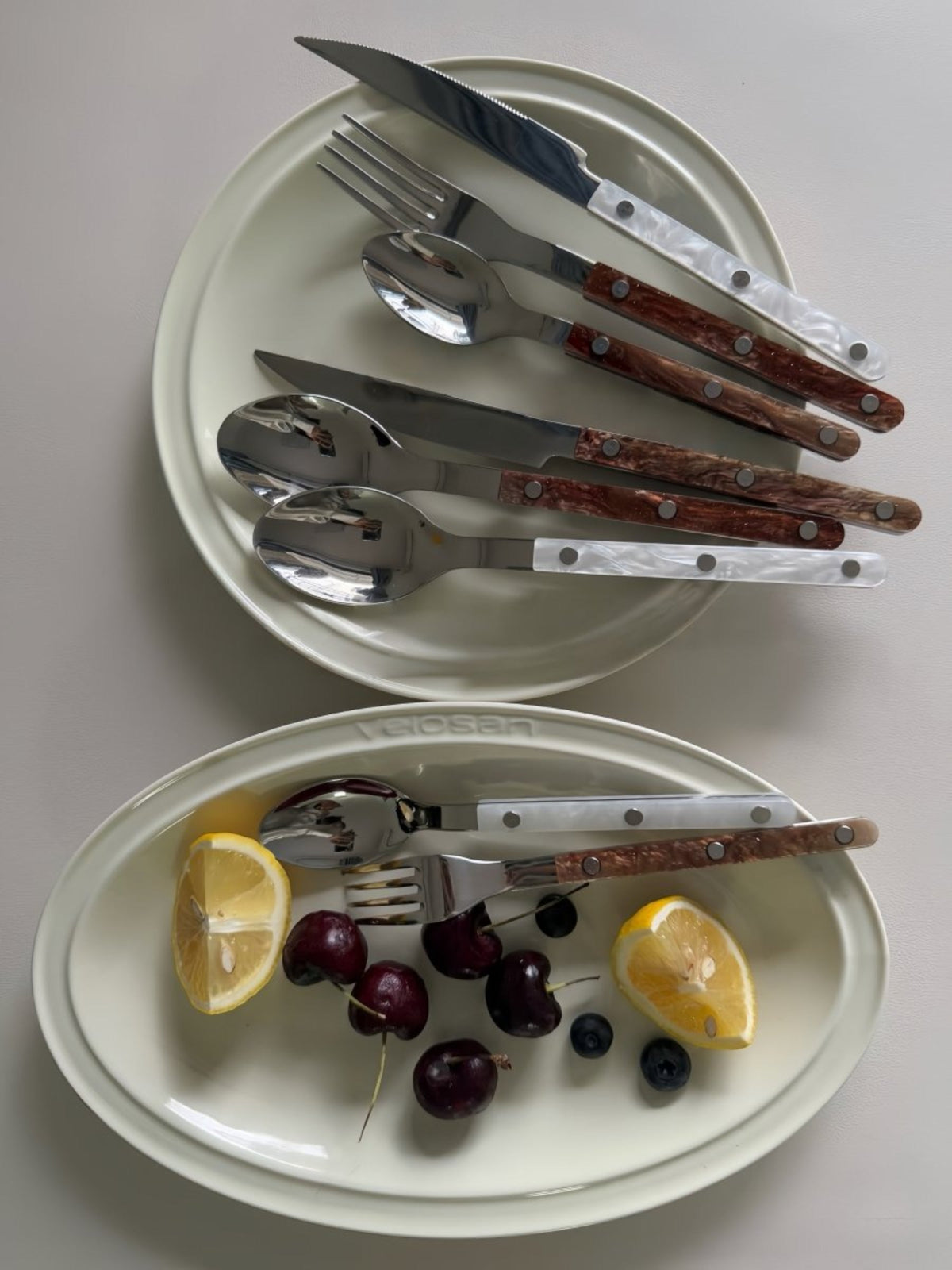 Modern Nebula Cutlery, Bistrot Style Rivet Flatware Set